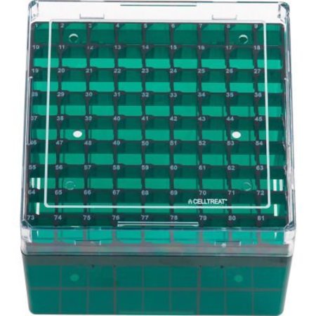 CELLTREAT CELLTREAT® Deep Storage Box, CF Cryogenic Vial, 81 Place, Polycarbonate, Non-sterile 229944